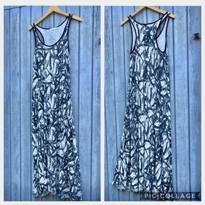 Mink Pink feather print maxi dress